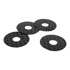 (immagine di) 1UP Racing Carbon Fiber Body Hole Protectors 1/10 Offroad & 1/12 for 5mm Posts (4pcs)