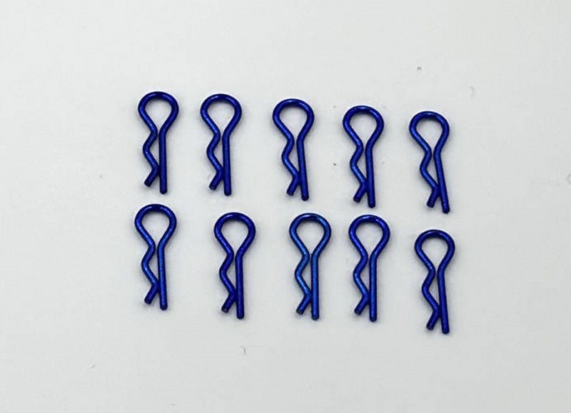 (immagine di) Marka Racing Body Clips 1/28 con Angolo a 30° Blu (10Pz)